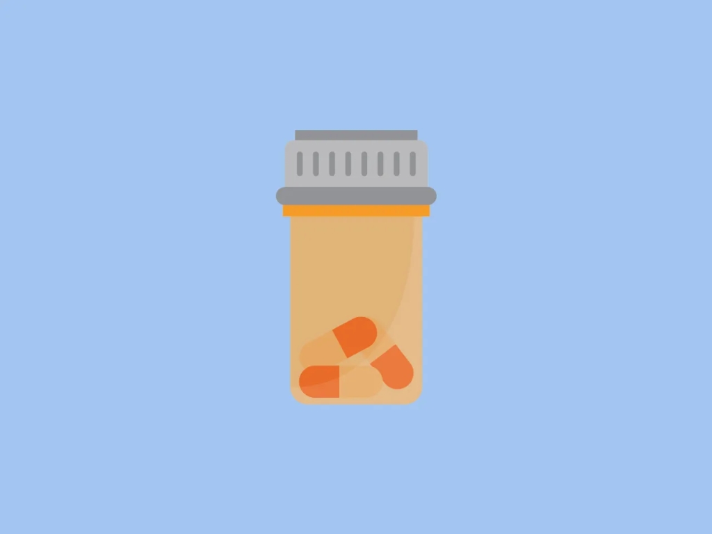 Graphic image of a pill bottle
